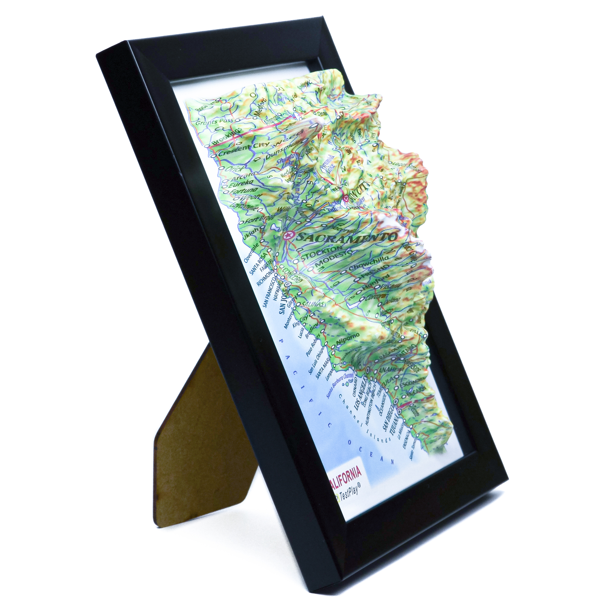 California 3D Map by TestPlay - Souvenir, Keepsake, Decor