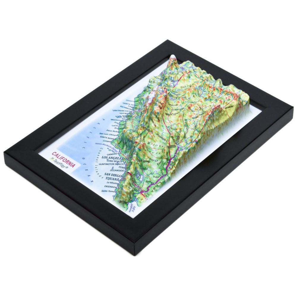 California 3D Map by TestPlay - Souvenir, Keepsake, Decor