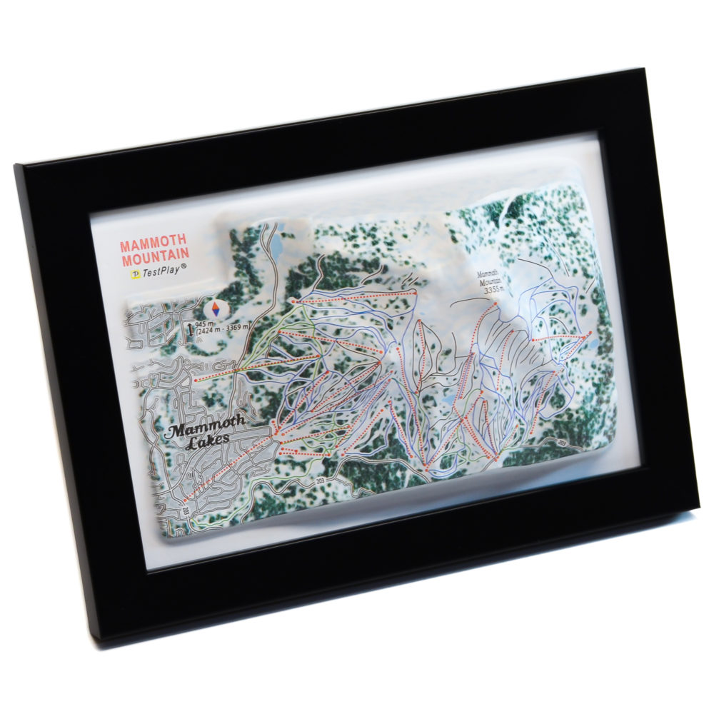 Mammoth Mountain 3D Ski Map by TestPlay - Souvenir, Keepsake, Decor