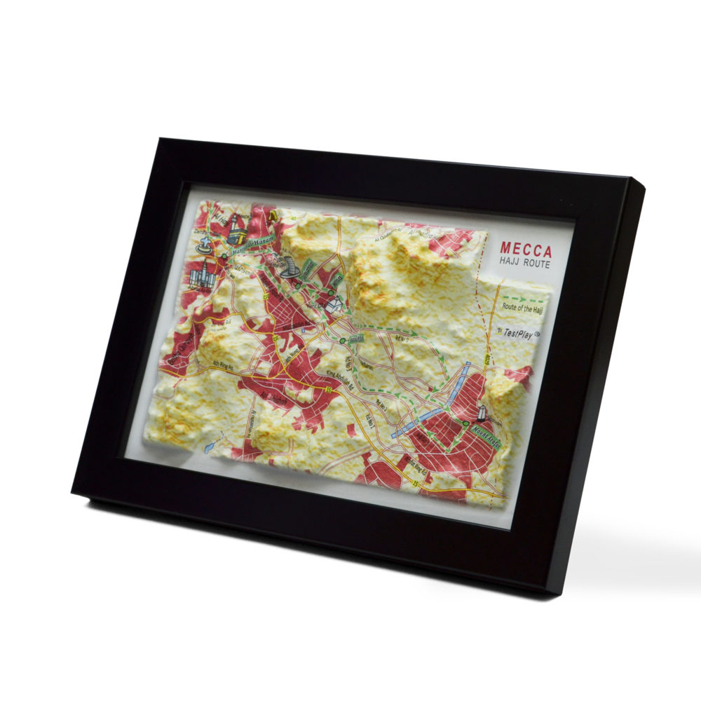 Mecca Hajj Route 3D Map by TestPlay — Raised Relief City Map
