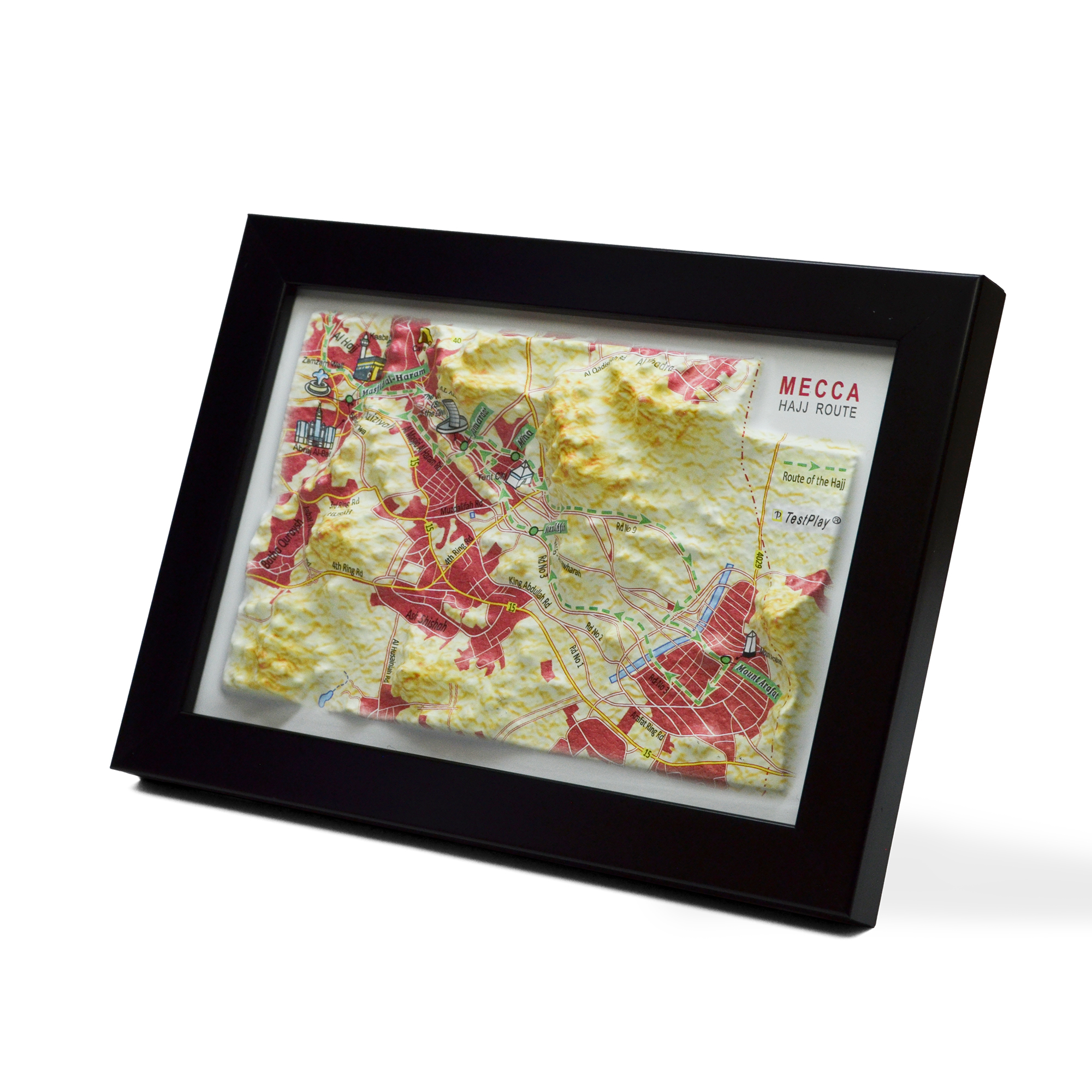 Mecca Hajj Route 3D Map by TestPlay — Raised Relief City Map