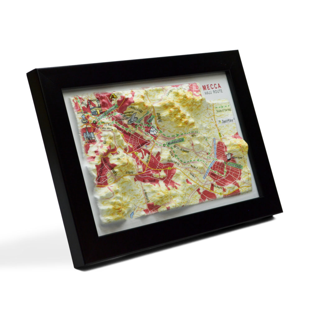 Mecca Hajj Route 3D Map by TestPlay — Raised Relief City Map