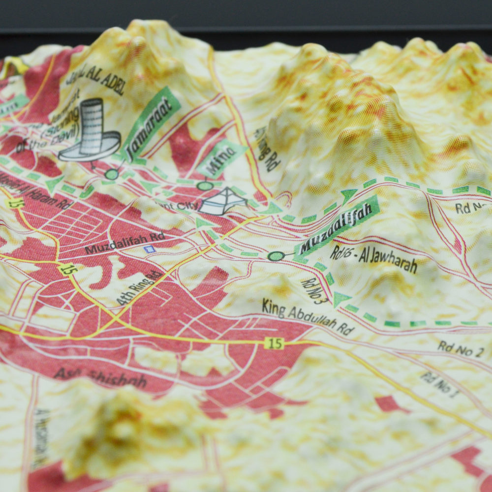 Mecca Hajj Route 3D Map by TestPlay — Raised Relief City Map
